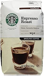 Starbucks Espresso Ground Coffee, 12 oz (Packaging May Vary)