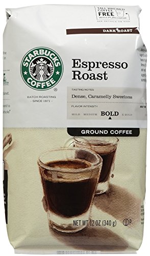 Starbucks Espresso Ground Coffee, 12 oz (Packaging May Vary)