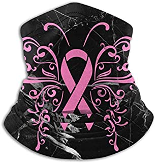 Pink Ribbon Butterfly- Breast Cancer 1 Neck Gaiter Face Scarf Cover Headwrap Balaclava For Dust Outdoors Sports