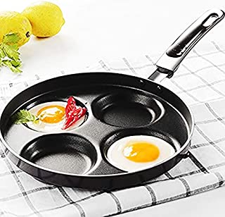 Pancake Pan Nonstick Fried Egg Pan 9.45 Inch with 4 Cups Aluminized Steel ABS Handle Cooker Durable and Heat Resistant for Omelet Eggs Pancakes