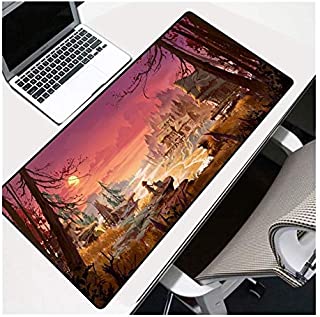 Wireless Charging Mouse Pad Landscape Pattern Computer Notebook Non-Slip Gaming Accessories Desk Mat Mousepad 90x40 (Size : 300X600X2MM)