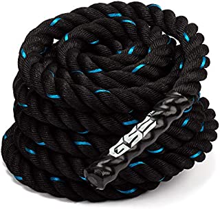 GSE Games & Sports Expert 30ft/40ft/50ft Exercise Training Battle Ropes with Anchor Kit (1.5