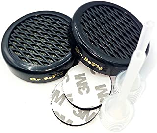 Mr.BoFly® Cigar Humidifier 2 Pack, Cigar Humidor Humidifier with Two Sided 3M Round Sticker, Suitable for Cigar Cabinets, Cigar Boxes, Silver, Diameter 2.2in