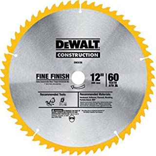 DEWALT 12-Inch Miter Saw Blade, Fine Finish, 60-Tooth (DW3126)