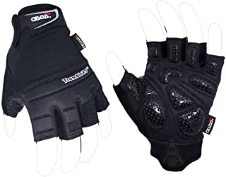 Cestus TrembleX-5 Fingerless Anti-Vibration Gloves, Black, XXL