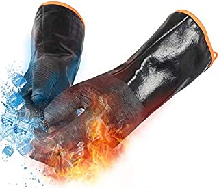 OYOGAA Grill BBQ Gloves, 932 Heat Resistant Oven Gloves Cooking Barbecue Gloves, Great for Barbecue, Cooking, Baking, Grilling  Waterproof, Fireproof, Oil Resistant Neoprene Material (14 inch)