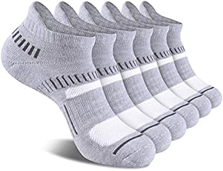 Cooplus Mens Ankle Socks Athletic Cushioned Breathable Low Cut Tab With Arch Support-6Pairs