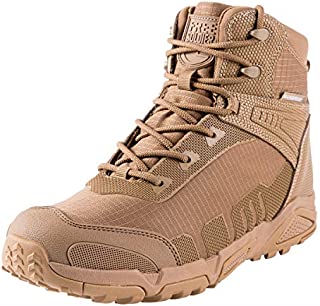 FREE SOLDIER Mens Waterproof Hiking Boots 6 Inches Lightweight Work Boots Military Tactical Boots Durable Combat Boots(Coyote Brown,US 11W)