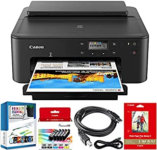 Canon PIXMA TS702 Wireless Home Office Smart Printer for Document and Photo Fast Printing with Alexa & Mobile Print 3109C002 Bundle with DGE High Speed USB Cable + Business Productivity Software Kit