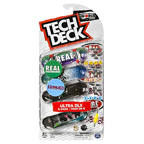 Tech-Deck Ultra DLX Fingerboard 4 Pack 2019 New Real Krooked