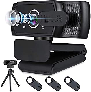 Webcam with Microphone for Desktop,1080P HD USB Webcam Live Streaming Laptop PC Computer Web Camera for Video Calling Conferencing Recording Gaming, 3D Noise Reduction