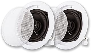 Acoustic Audio R-191 in Ceiling/in Wall Speaker Pair 2 Way Home Theater Surround Speakers