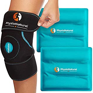Knee Ice Pack Wrap - Cold Therapy with Adjustable Compression Support for Joint Pain, Injuries, Bursitis Pain Relief, Knee Surgery, Arthritis, Meniscus Tear, ACL, Sprains & Swelling