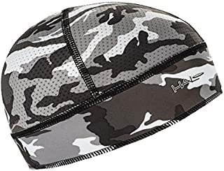 Halo Headband Skull Cap - The Ultimate Sweat Diverting, Absorbent, Lightweight, High Performance Skull Cap , Camo Grey