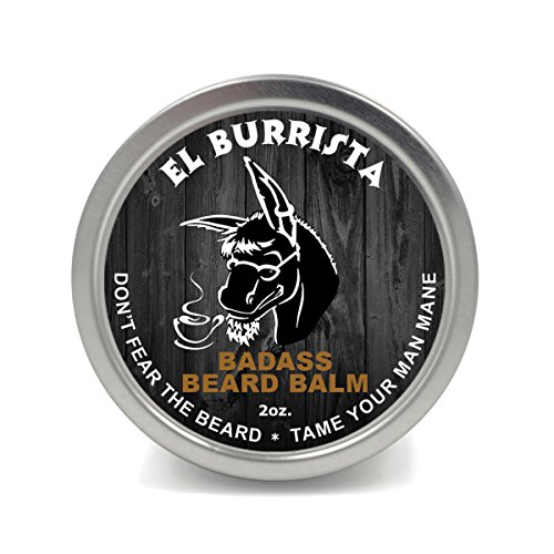 Badass Beard Care Beard Balm For Men - El Burrista Scent, 2 Ounce - Natural Ingredients, Soften Hair, Hydrate Skin to Get Rid of Itch and Dandruff, Promote Healthy Growth