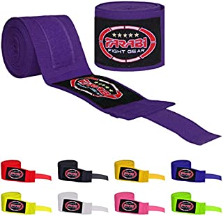 FARABI Kids Boxing Hand Wraps 2.5 Meters Junior Hand Wraps Boxing Hand Wraps Muay Thai Hand Wraps MMA Boxing Hand Wraps Men Boxing Hand Wraps Kids Boxing Hand Wraps Inner Gloves (Purple)