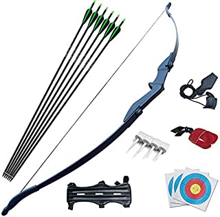 D&Q Archery Bow and Arrow for Adults Beginner Takedown Recurve Bow Archery Set 30 40Lbs for Left and Right Handed Hunting Training Practice(40Lbs)