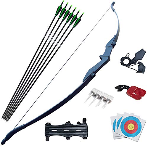 D&Q Archery Bow and Arrow for Adults Beginner Takedown Recurve Bow Archery Set 30 40Lbs for Left and Right Handed Hunting Training Practice(40Lbs)