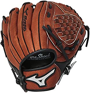 Mizuno Prospect Baseball Glove, Chestnut,For a 3 - 6 year old player, 10