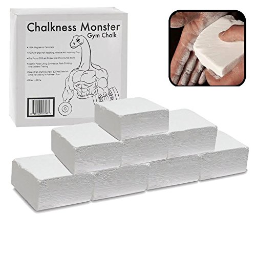 Gym Chalk (1 lb, 8 2oz Blocks) - Gymnastics, Rock Climbing, Power Lifting, Crossfit No Slip, No Moisture Chalk (1 LB)