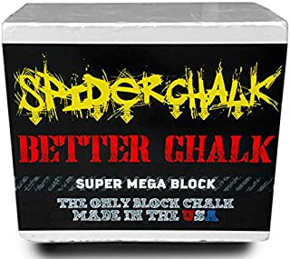 spider chalk 7oz. Super-Mega Gym Weightlifting Chalk Block - Pure Magnesium Carbonate - Lasts 2X Longer Than Regular Gym Chalk