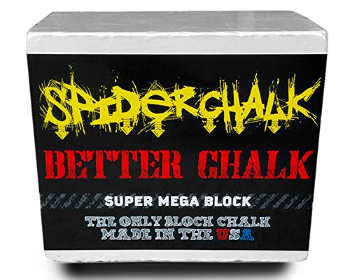 spider chalk 7oz. Super-Mega Gym Weightlifting Chalk Block - Pure Magnesium Carbonate - Lasts 2X Longer Than Regular Gym Chalk