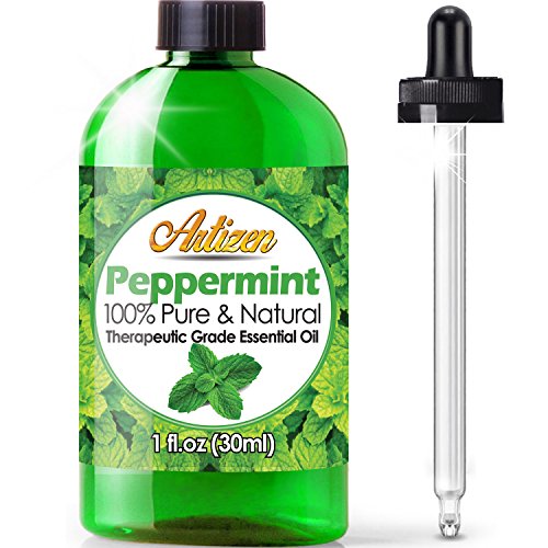 Artizen Peppermint Essential Oil (100% Pure & Natural - Undiluted) Therapeutic Grade - Huge 1oz Bottle - Perfect for Aromatherapy, Relaxation, Skin Therapy & More!