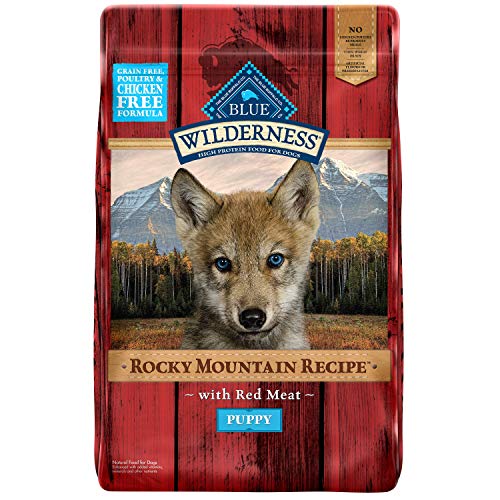 Blue Buffalo Wilderness Rocky Mountain Recipe High Protein, Natural Puppy Dry Dog Food, Red Meat 22-lb