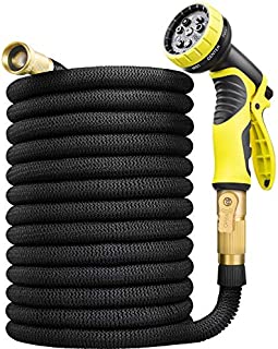 Aterod 75 feet Expandable Garden Hose, Extra Strength Fabric, Flexible Expanding Water Hose with 9 Function Spray Nozzle