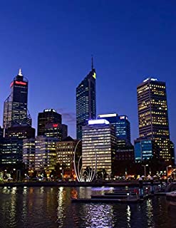 Notebook: Perth Western Australia Australian Swan River City Lights