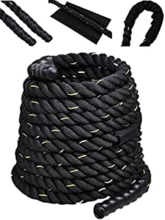 Comie Poly Dacron 30ft/40ft/50ft Length Battle Rope Exercise Workout Strength Training Undulation (1.5