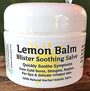Urban ReLeaf Lemon Balm Cold Sore & Shingles Salve! 1 Oz Quickly Soothe Blisters, Rashes, Bumps, Bug Bites, Chicken Pox. Suppress Future outbreaks. 100% Natural