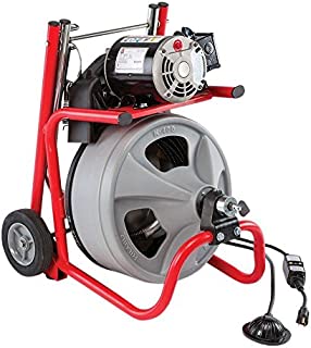 RIDGID 52363 K-400 Drum Machine with C-32 3/8 Inch x 75 Foot Integral Wound (IW) Solid Core Cable, Drain Cleaning Machine