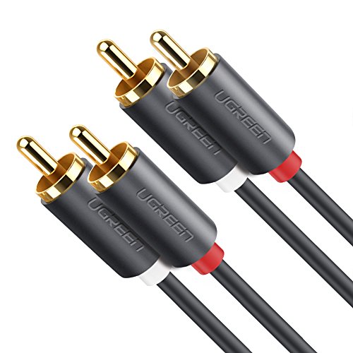 UGREEN 2RCA Male to 2RCA Male Stereo Audio Cable Gold Plated for Home Theater HDTV Gaming Consoles HiFi Systems 15FT