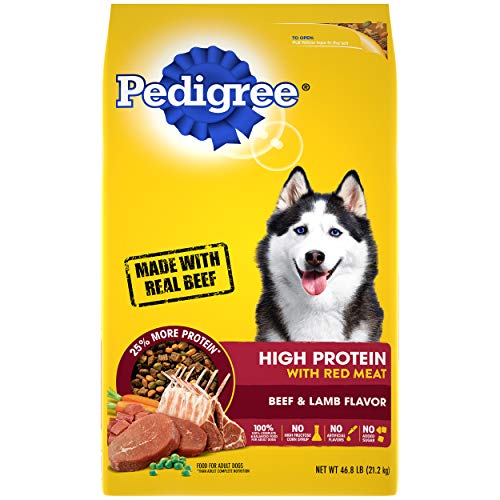 PEDIGREE High Protein Adult Dry Dog Food Beef and Lamb Flavor Dog Kibble, 46.8 lb. Bag