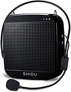 SHIDU Voice Amplifier with Wired Microphone Headset and Waistband Portable Personal Speaker Rechargeable Mini Pa System for Teachers Tour Guides Coaches Classroom Singing Yoga Fitness Instructors