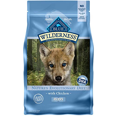 Blue Buffalo Wilderness High Protein Grain Free Natural Puppy Dry Dog Food, Chicken 4.5-lb