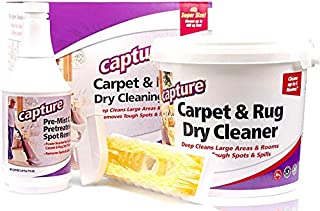 Capture Carpet Dry Cleaning Kit 400 - Deodorize Clean Stains Smell Moisture from Rug Couch Wool and Fabric, Pet Stain Odor Smoke Too