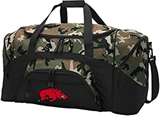 Large Arkansas Razorbacks Duffel Bag CAMO University of Arkansas Suitcase Duffle Luggage Gift Idea for Men Man Him!