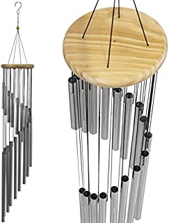 Sorbus Wind Chimes  Tubular Decorative Outdoor Garden Accent with Soothing Musical Bell Sounds  Great for Memorial, Home, Deck, Patio, or Garden, Metal