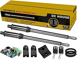 DC HOUSE Heavy Duty Automatic Gate Opener Kit Dual Swing Gate Openers for Home Security/Farm/Garage/Business,Up to 16.4 Feet or 850 Pounds