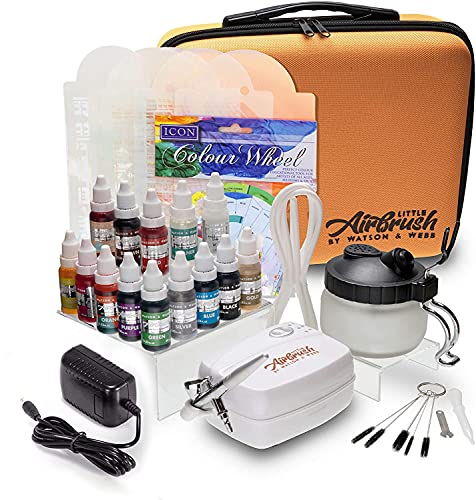 Watson & Webb Master Airbrush Cake Decorating Kit plus 14 bottles