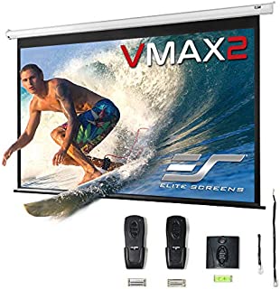 Elite Screens VMAX2, 150-inch 16:9, Wall Ceiling Electric Motorized Drop Down HD Projection Projector Screen, VMAX150XWH2
