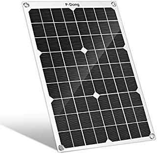 Himino Waterproof Solar Panel Battery Charger with USB Output Ports, Portable Solar Charger for Car, RV, Boat, Cell Phone & More (15w)