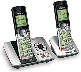 VTech CS6529-2 DECT 6.0 Phone Answering System with Caller ID/Call Waiting, 2 Cordless Handsets, Silver/Black