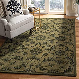 Safavieh Antiquity Collection AT824A Handmade Traditional Oriental Premium Wool Area Rug, 5' x 8', Olive / Green