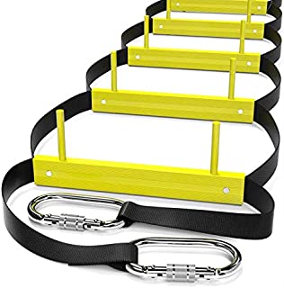 Fire Escape Ladder 3 Story | Rope Ladder Fire Escape for Homes 3rd Floor | Portable, Foldable & Compact | Emergency Ladder Suitable for Balcony & Windows (25ft)