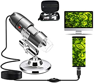 USB Microscope Camera 40X to 1000X, Cainda Digital Microscope with Metal Stand & Carrying Case Compatible with Android Windows 7 8 10 Linux Mac, Portable Microscope Camera (USB Microscope)