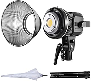 GVM 80W LED Video Light, Umbrella Lighting Kit CRI97+ 5600K with Tripod Stand, Soft Umbrella, Continuous Output Lighting for YouTube, Video Recording, Wedding, Outdoor Shooting