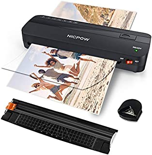 Laminator,NICPOW A4 Laminator,4 in 1 Thermal Laminator, 9 inches,30 Laminating Pouches, Paper Trimmer, Corner Rounder, Personal Laminator for Home, School, Office